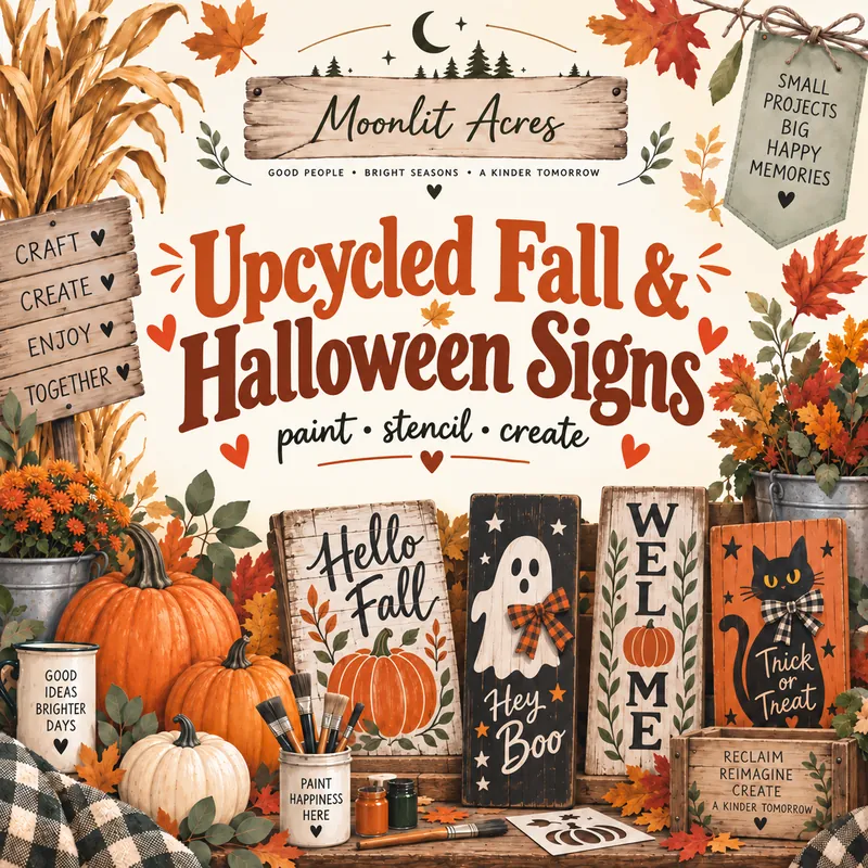 Signs of the Season: Upcycled Fall & Halloween Workshop.