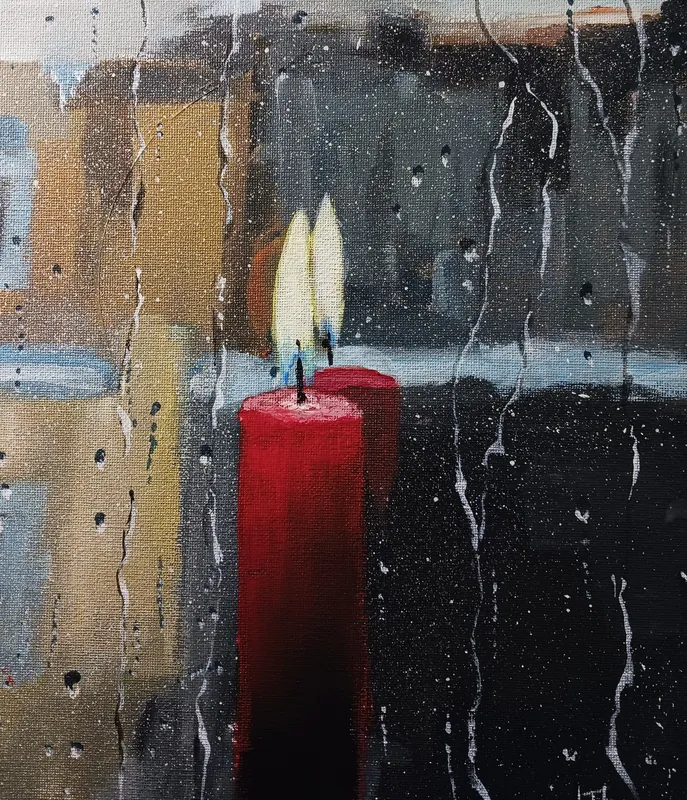 Rainy Day Through a Window