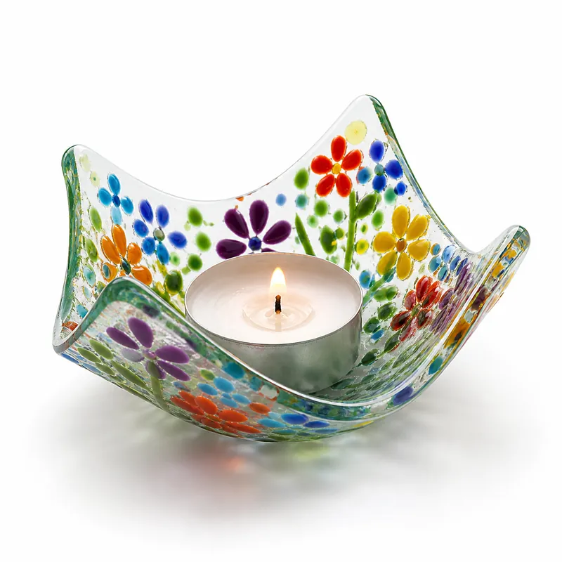 Fused Glass Tea Lights