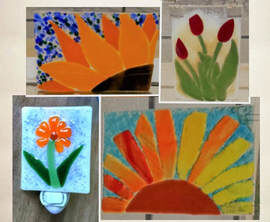 Fused Glass Sun Catchers and Night Lights