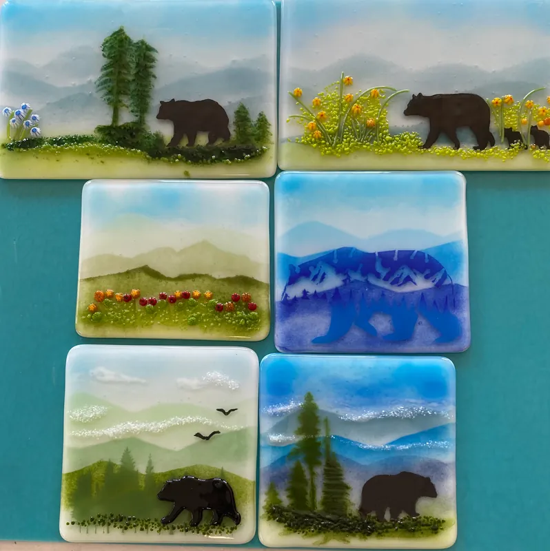 Fused Glass: Alleghany Mountain Landscape