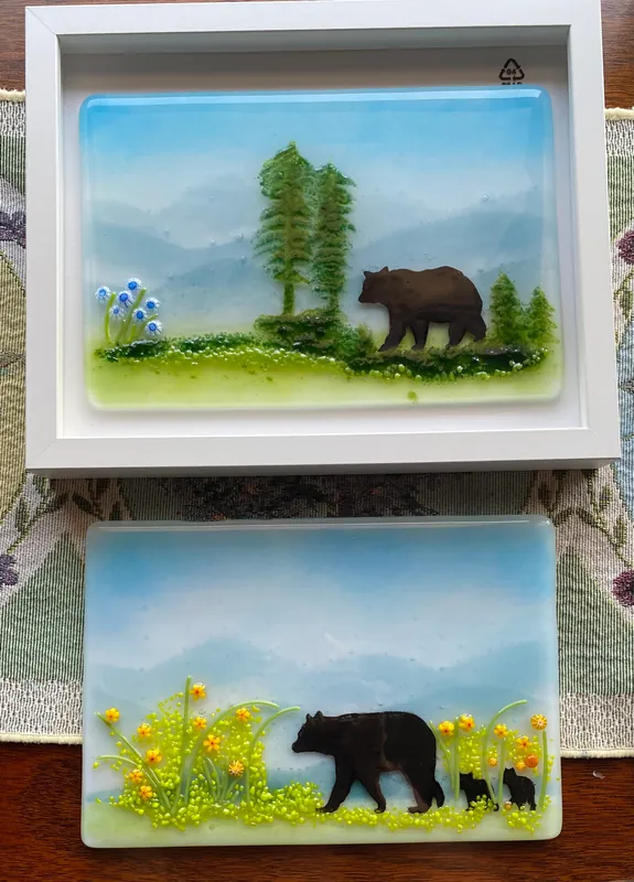 Fused Glass: Alleghany Mountain Landscape