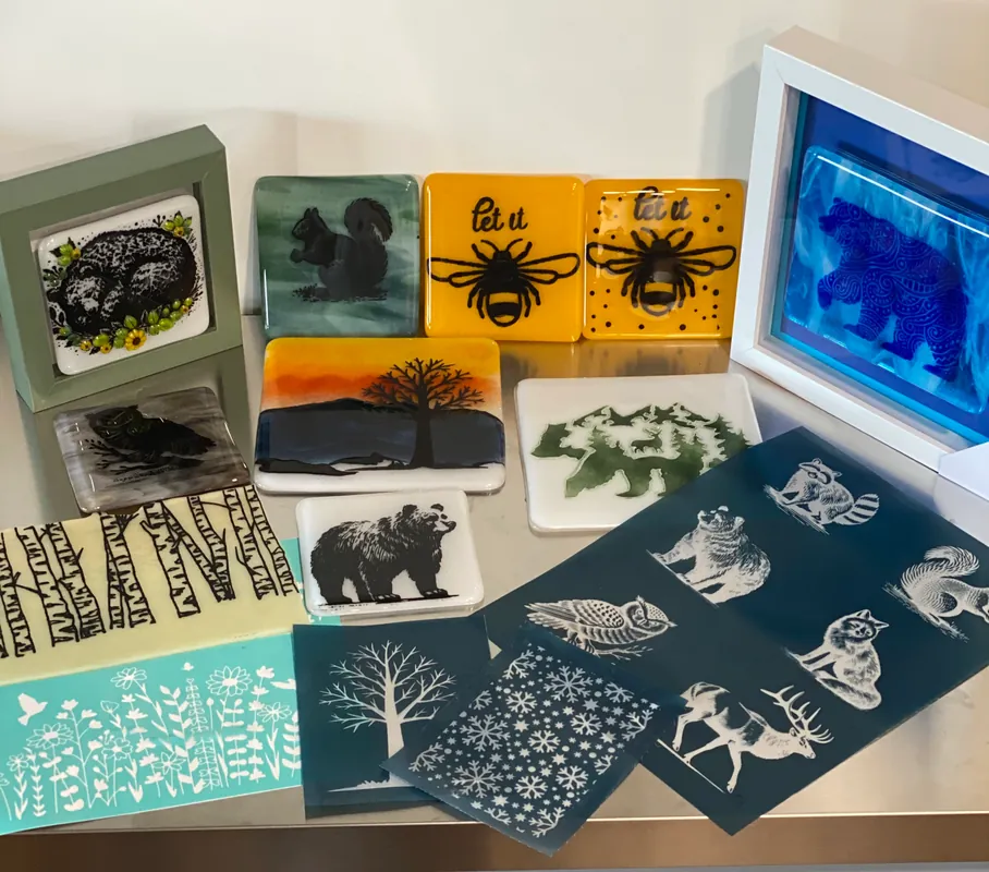 Screen Printing on Fused Glass