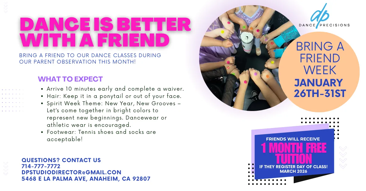 Bring A Friend Week: Dance is better with a friend!