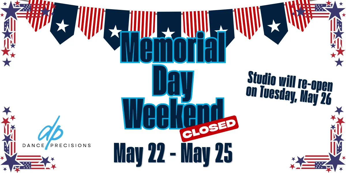 Studio Closed: Memorial Day Weekend