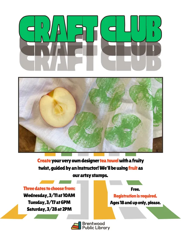 Adult Craft: Stamped Tea Towel