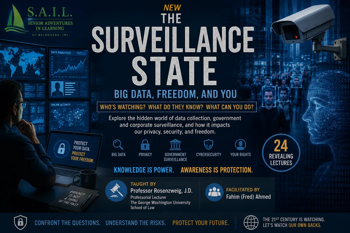 Tue 9:00-10:00 - NEW 673TA THE SURVEILLANCE STATE – BIG DATA, FREEDOM, AND YOU