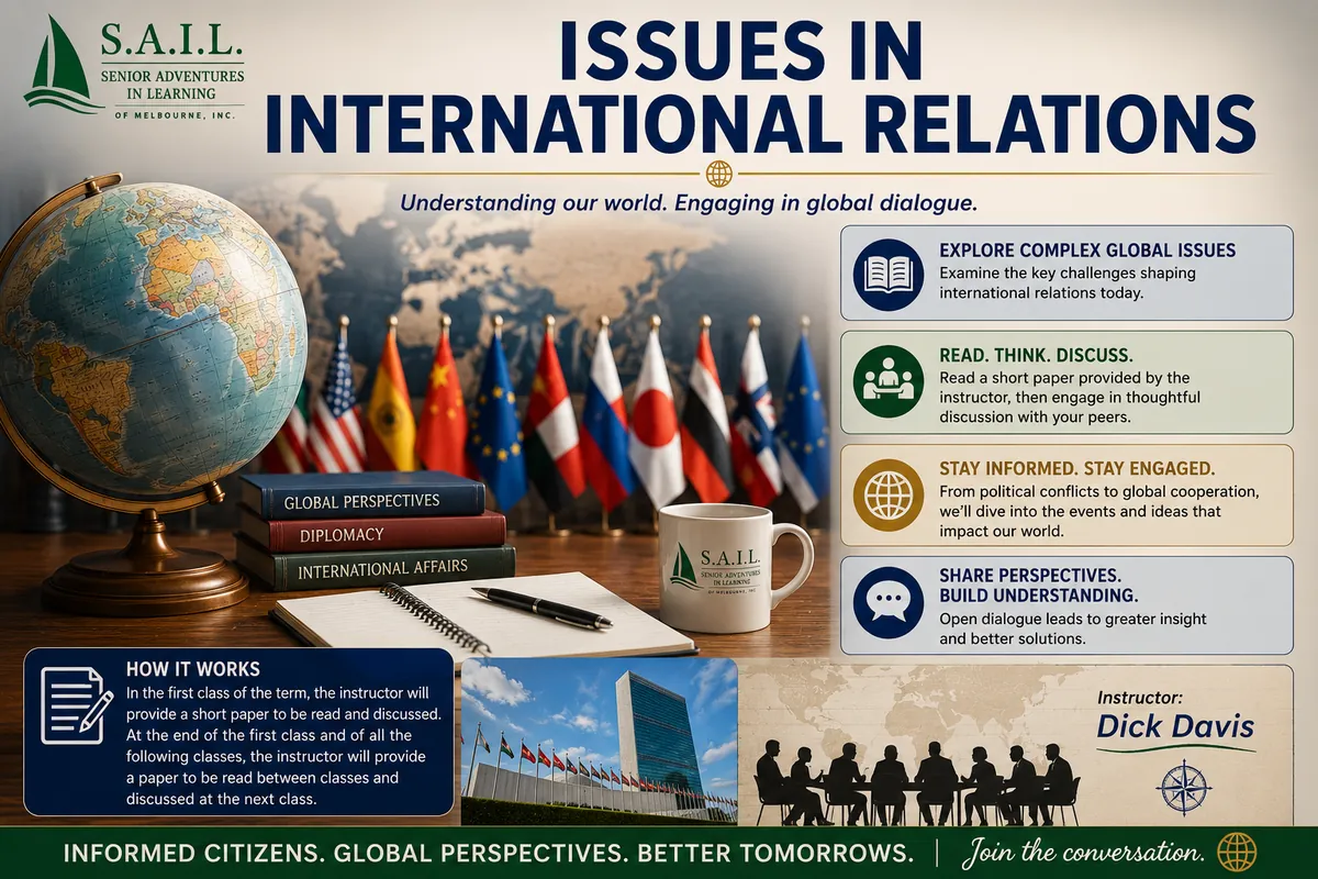 Tue 12:00-1:00 502TD ISSUES IN INTERNATIONAL RELATIONS