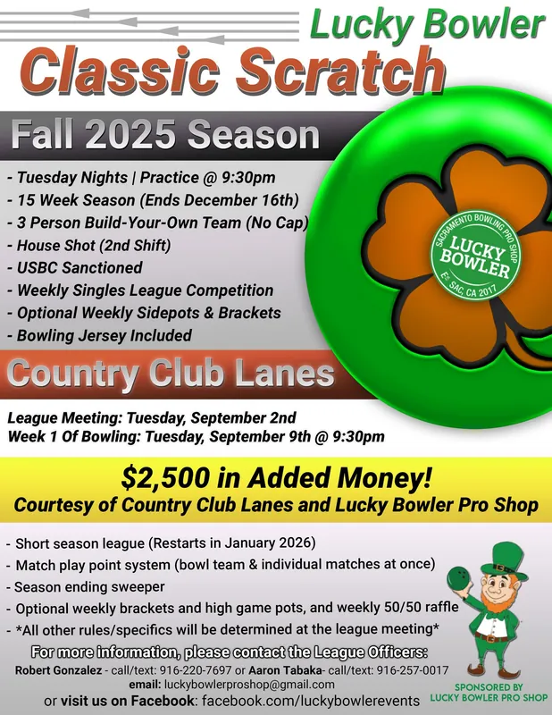 Lucky Bowler Classic Scratch Trios – Fall 2025 Season