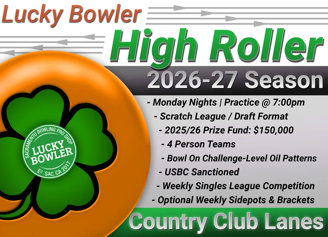 League Draft - 2026-27 Lucky Bowler High Roller @ Country Club Lanes (Mondays)
