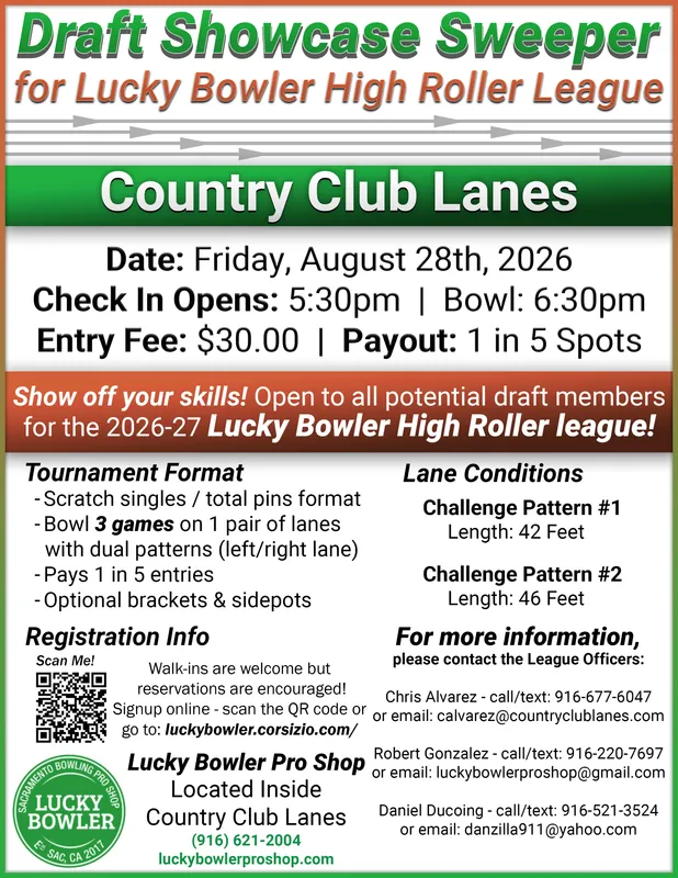 2026 Draft Showcase Sweeper - Lucky Bowler High Roller