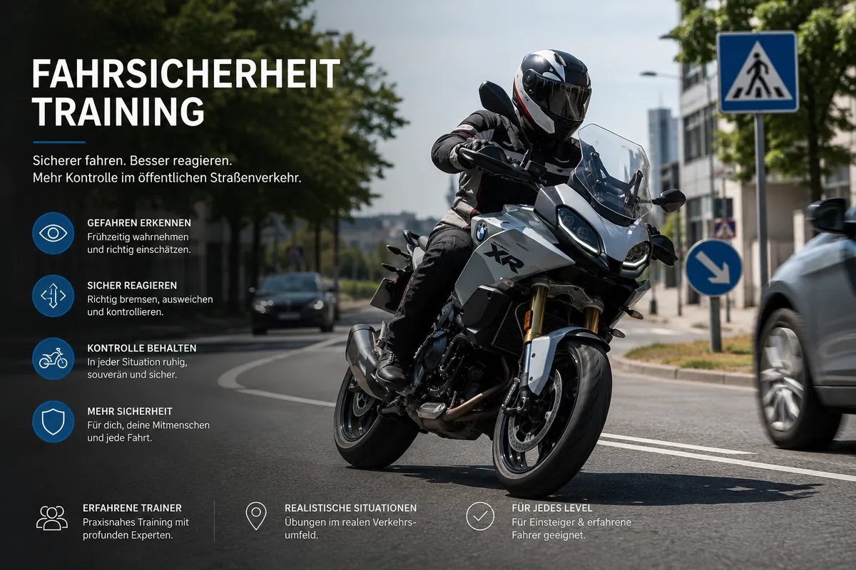 Fahrsicherheitstraining Motorrad im öffentlichen Strassenverkehr