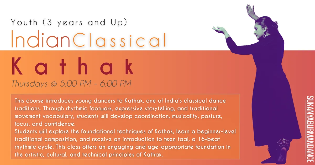 Youth Kathak Dance Class (3 years and up)