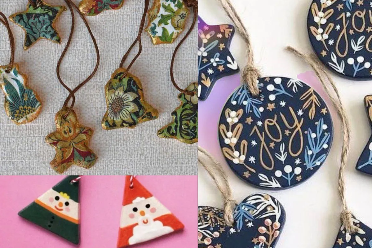 Wintervaganza Kinderprogramm vom KritzelKollektiv : Air-Dry Clay Anhänger & Mixed Media Holiday Ornaments