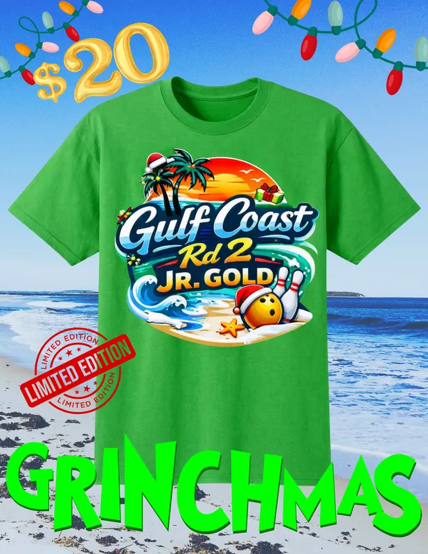 Gulf Coast Road 2 Junior Gold-Grinchmas T-Shirt