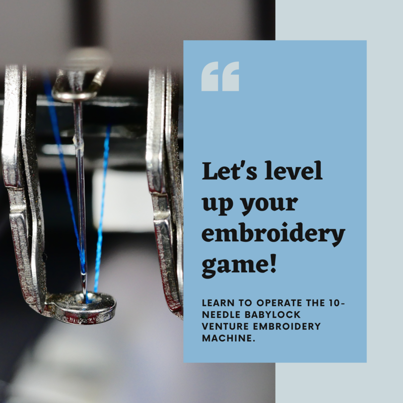 Commercial Embroidery Operator Training