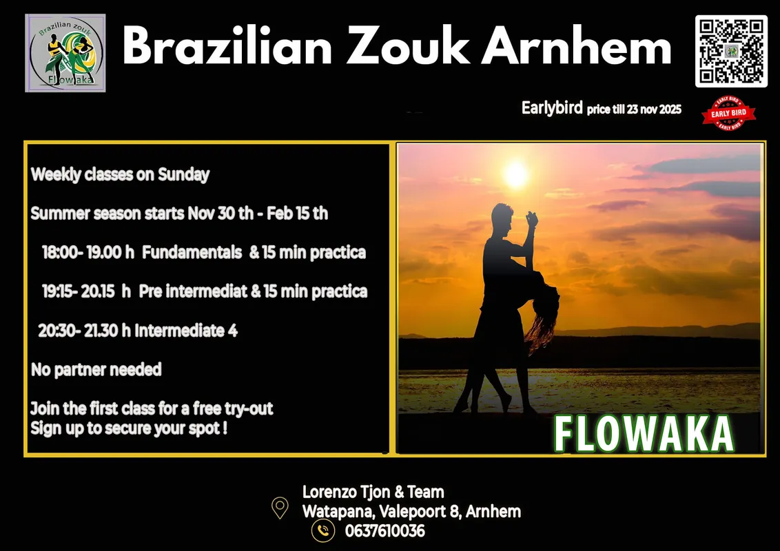 ⭐ Brazilian Zouk Arnhem - Pre-Intermediate  course (10 classes) November 30th '25Course