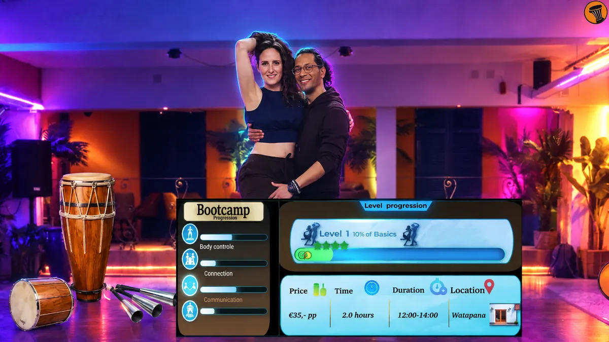 🏋Summer Brazilian Zouk BOOTCAMP part 2🏋 Arnhem (2 hours )💪🏽 31 Okt en 22 nov 2026 💪🏽