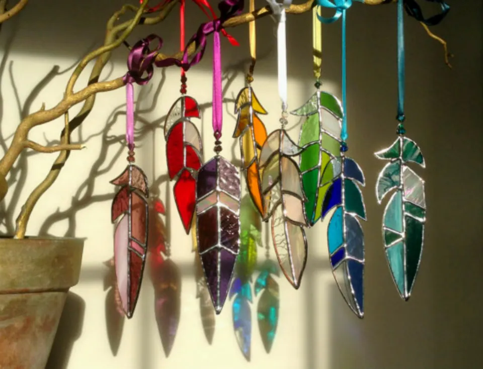 Stained Glass Feathers