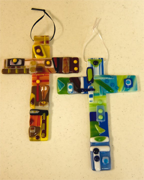 Friday Night Fusing - Collage Crosses