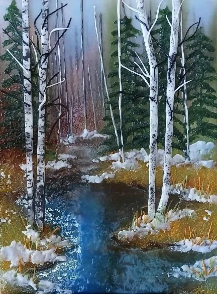 Nadine Booth - Aspens in Late Winter