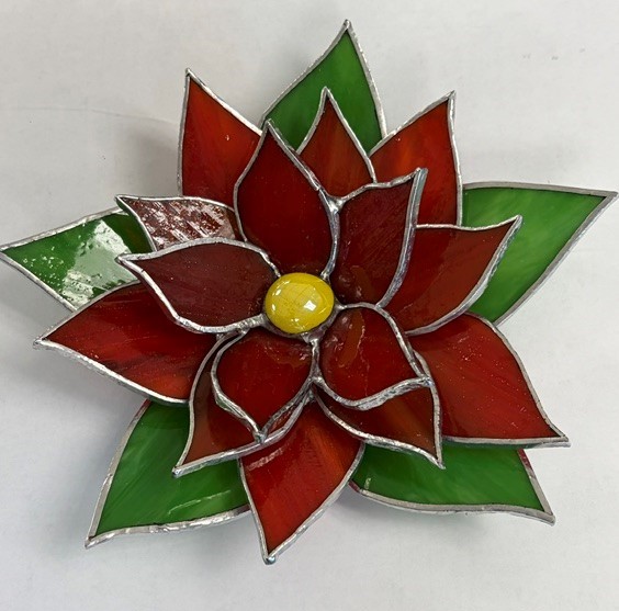 Stained Glass Poinsettia