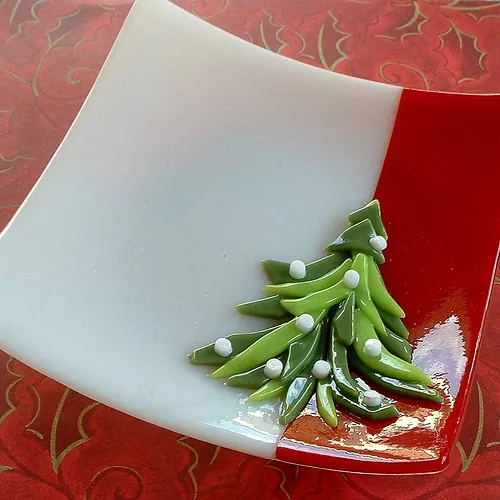 Friday Night Fusing - Christmas Tree Plate