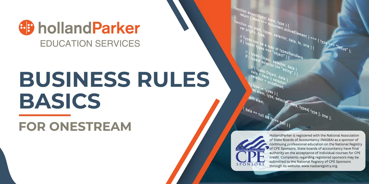 Business Rules Basics for OneStream