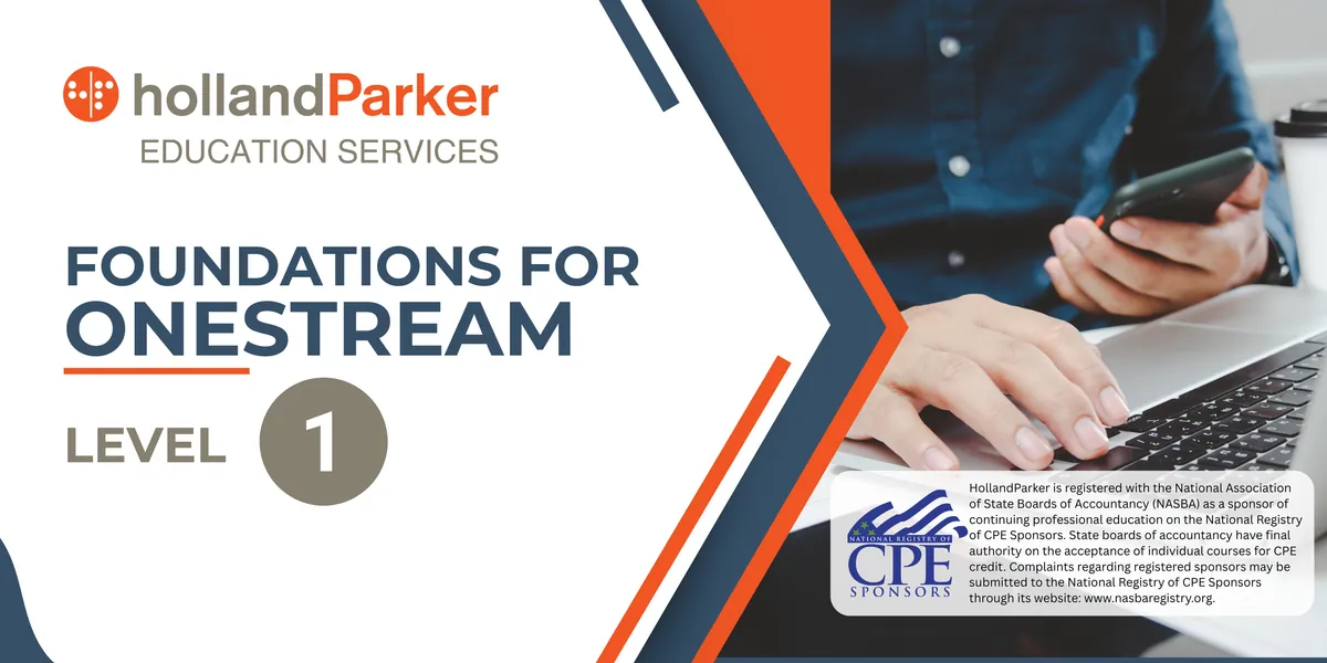 HollandParker Foundations for OneStream Level 1