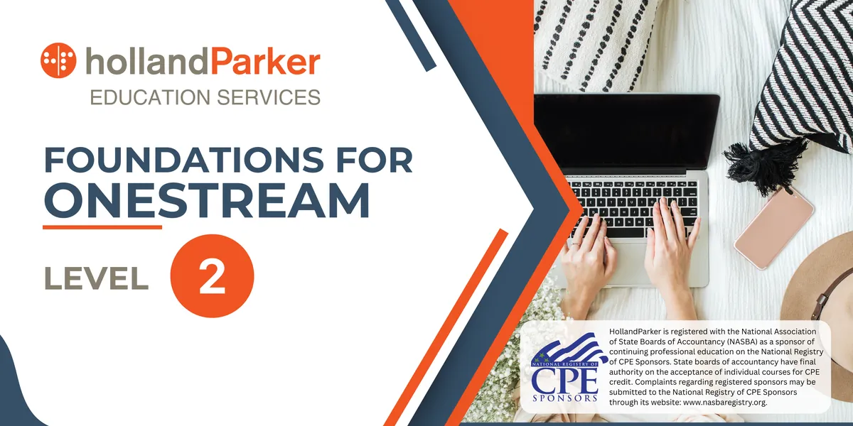 HollandParker Foundations for OneStream Level 2