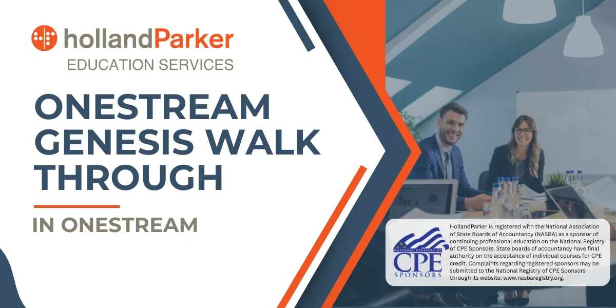 OneStream Genesis Walk Through (FREE WEBINAR)