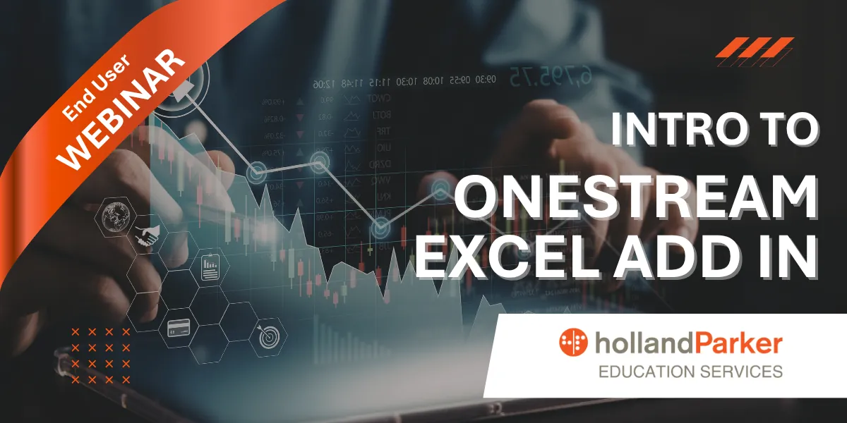 WEBINAR: Intro to OneStream Excel Add-In