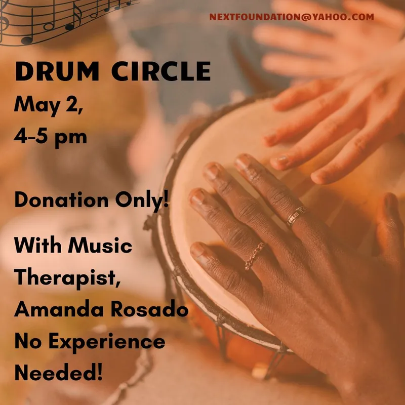 Drum Circle with Music Therapist, Amanda Rosado-