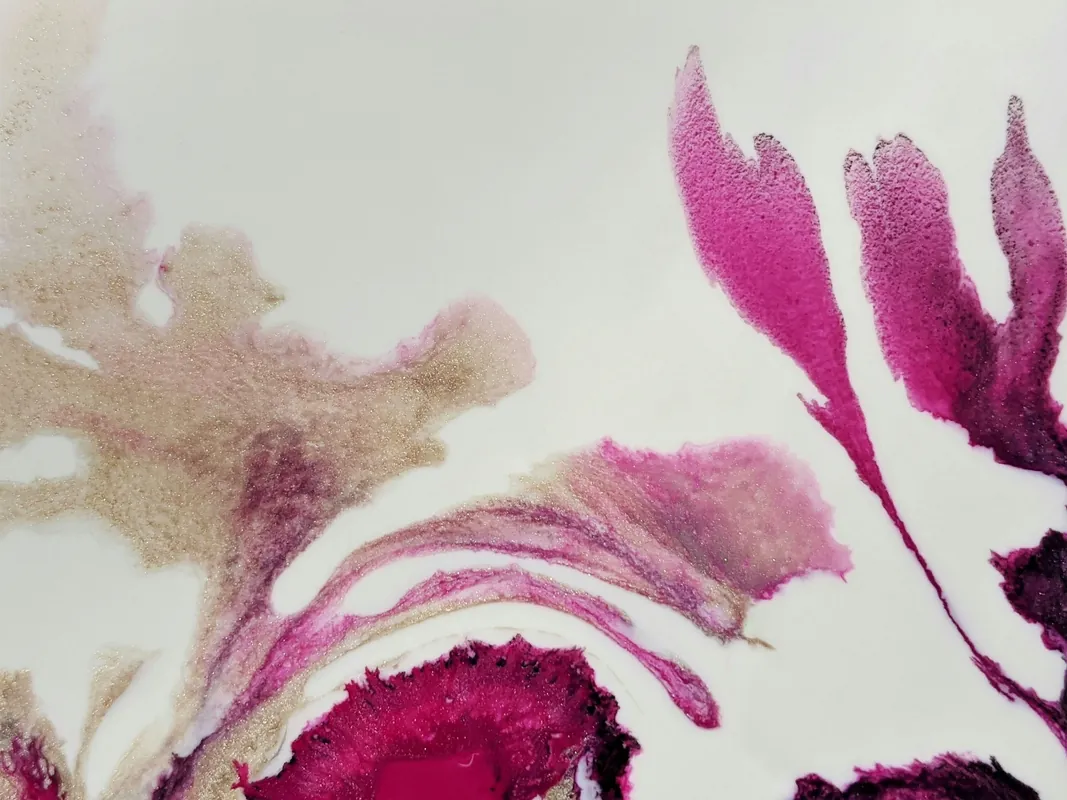 Open Studio:  June Brings Japanese Ikebana Abstract Painting