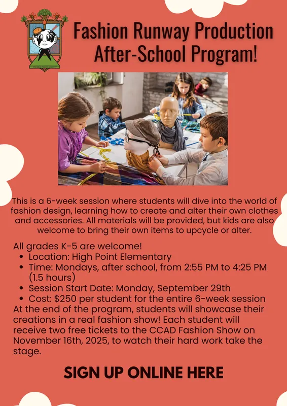 Fashion Runway Production Afterschool  Program - Gahanna District