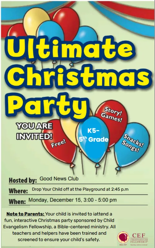 Ultimate Christmas Party - ages 5K-5th grade
