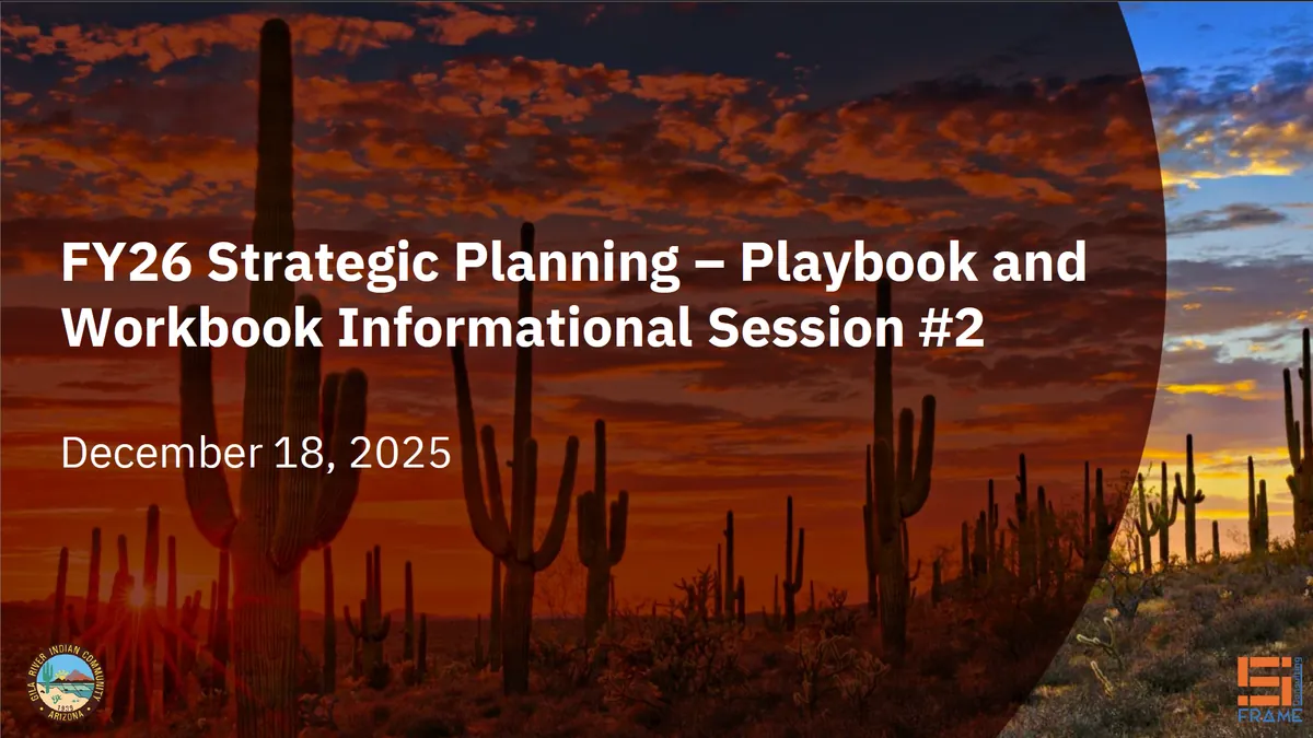FY26 Strategic Planning - Facilitator Guide and Workbook Informational Session #2 [in-person]