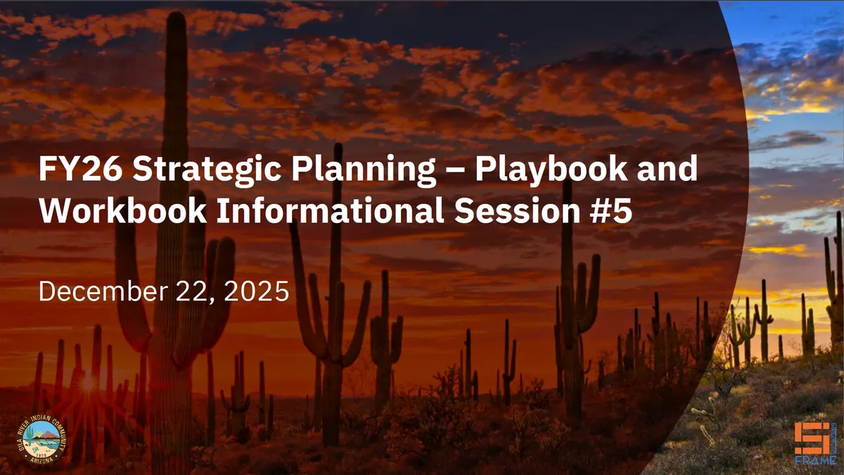 FY26 Strategic Planning - Facilitator Guide and Workbook Informational Session #5 [virtual]