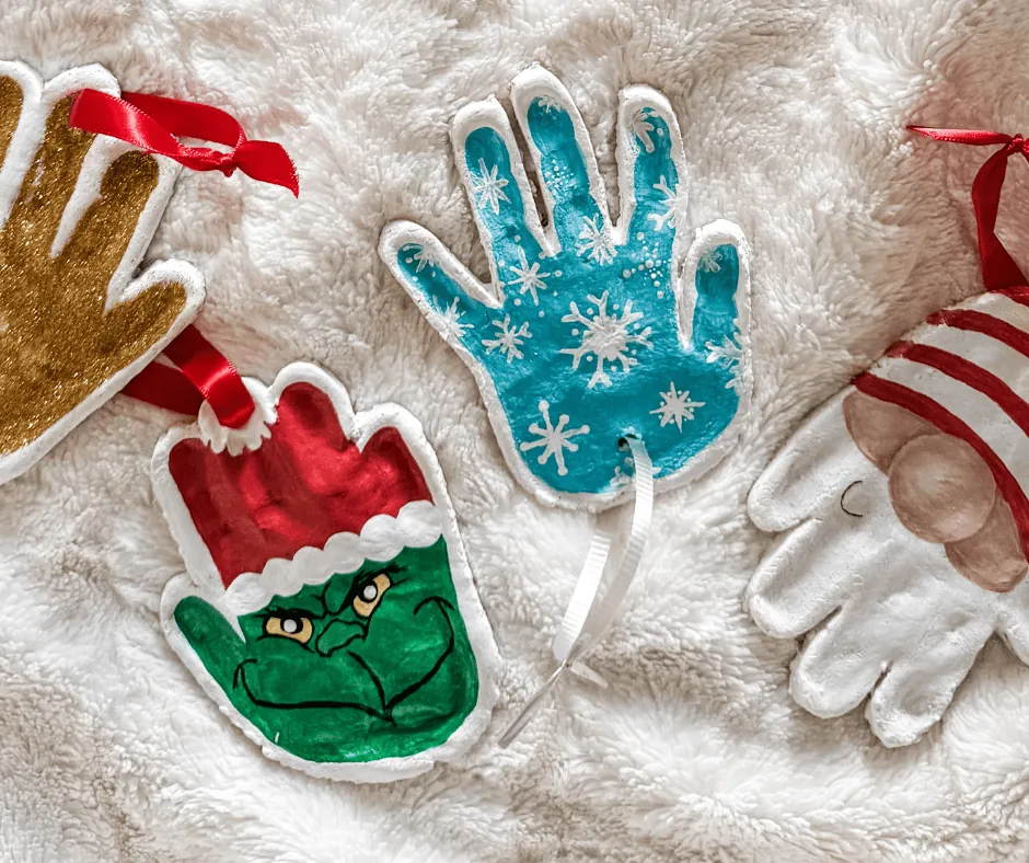 Salt Dough Handprint Ornaments