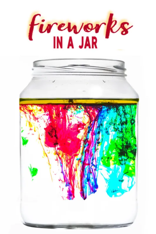 Science Experiment Fireworks in a Jar and Confetti Slime