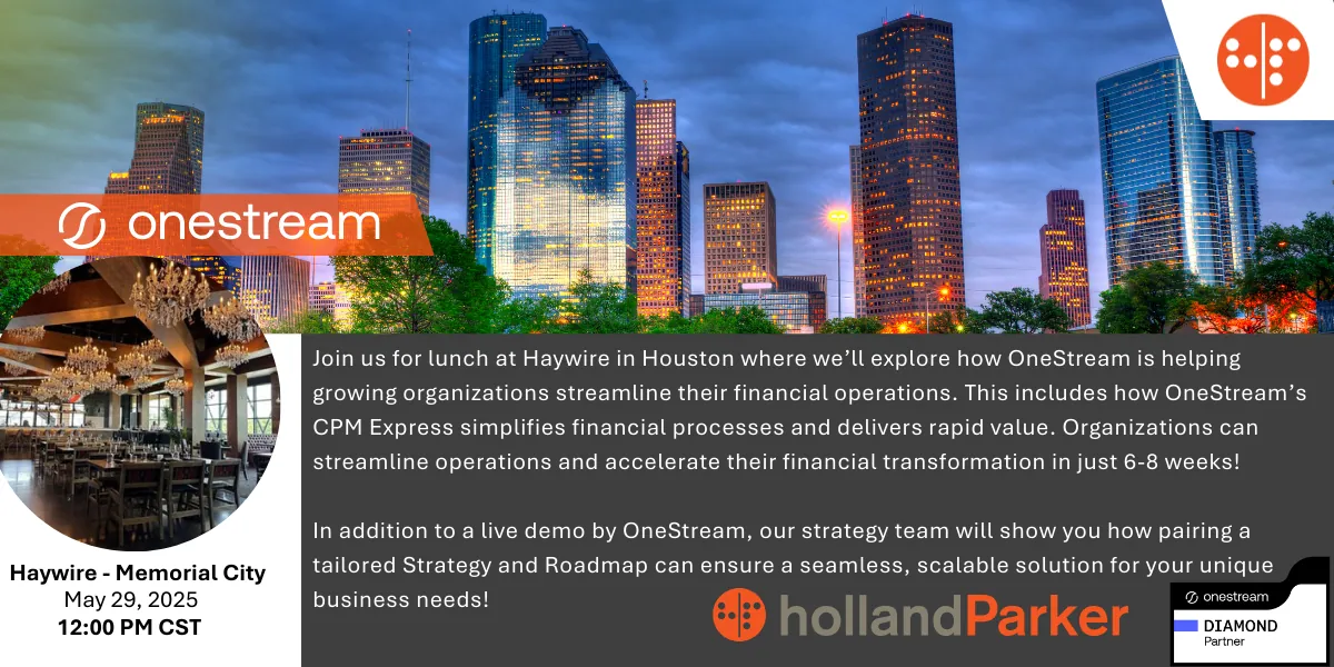 Lunch & Learn at Haywire - Driving Finance Forward: Exploring OneStream Solutions