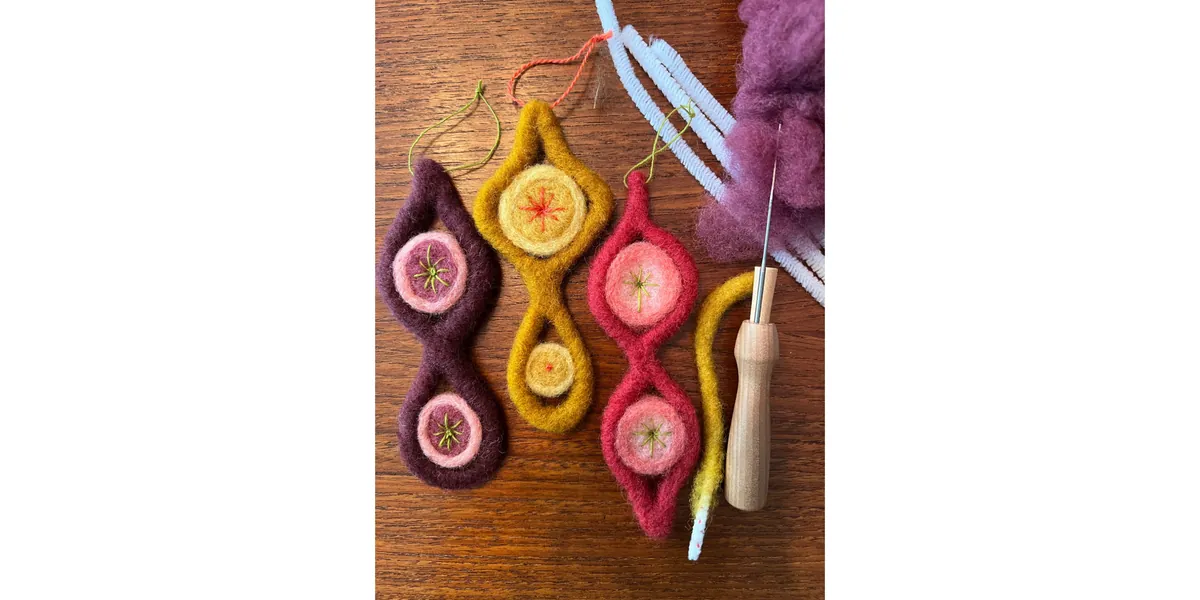 Holiday Needle Felted Ornaments