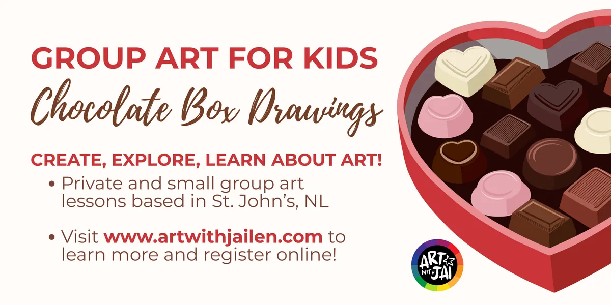 Chocolate Box Drawing | Group Art for Kids | Tuesday 6:00 - 7:00pm (Feb 17 2026)