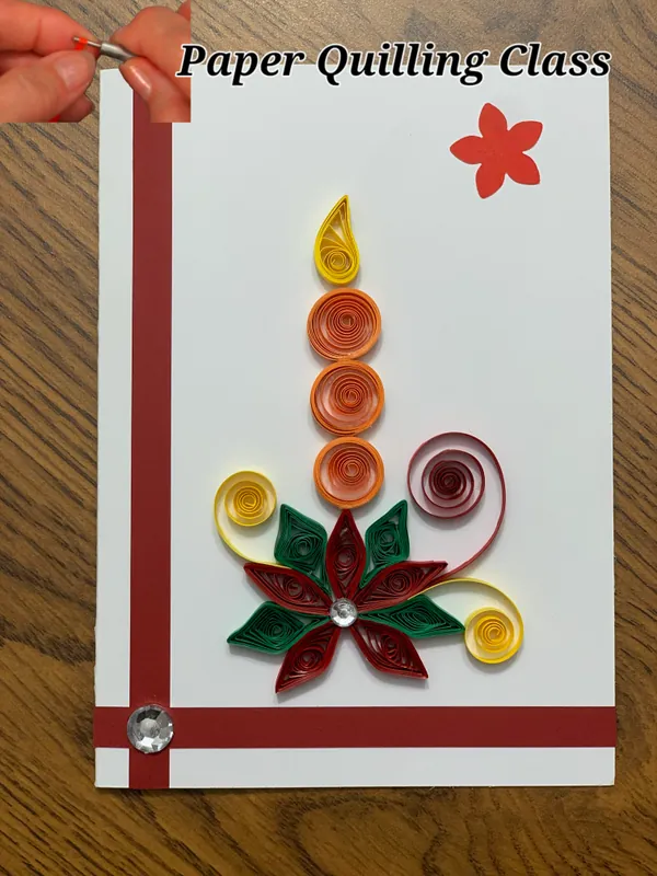 Paper quilling class with Yara