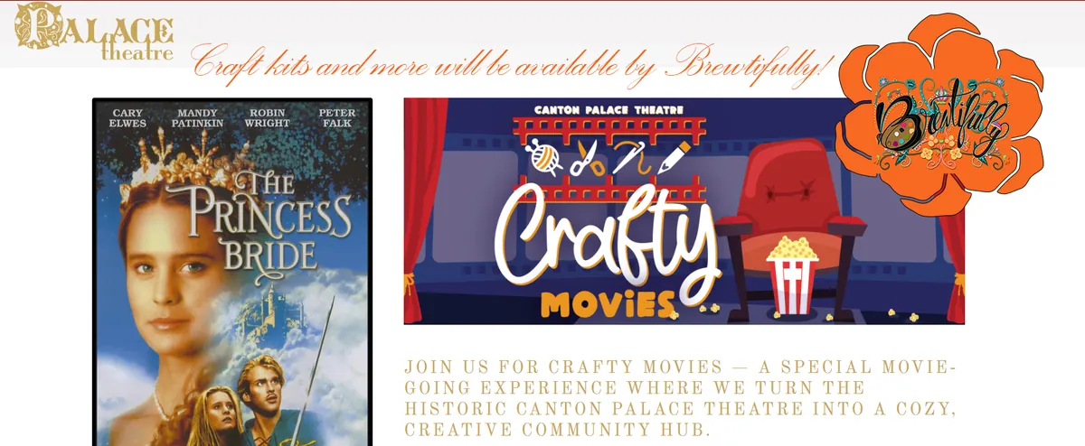 Crafty Cinema - Canton Palace Theatre - The Princess Bride