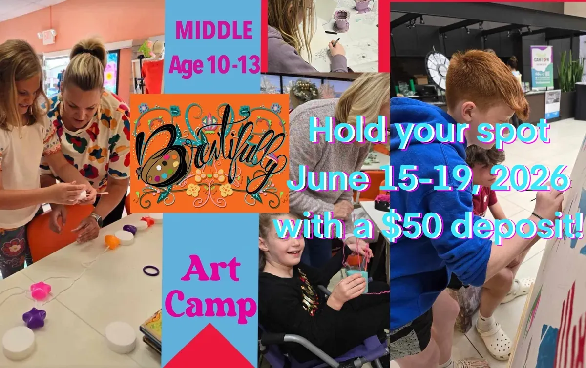 2026 Middle School Age Summer Kids Art Camp