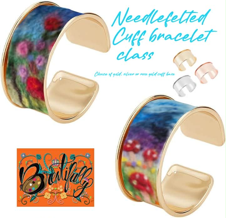 Needlefelt cuff jewelry
