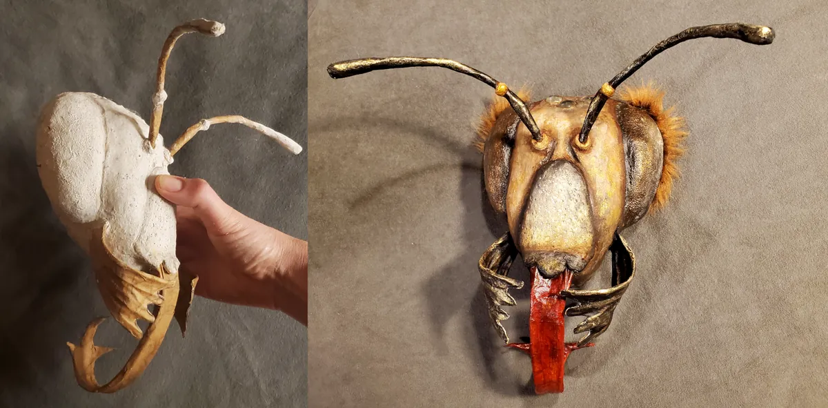 Decorative masks with DIY paper clay