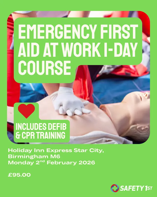 EMERGENCY FIRST AID AT WORK ONE-DAY COURSE - HOLIDAY INN EXPRESS STAR CITY, BIRMINGHAM