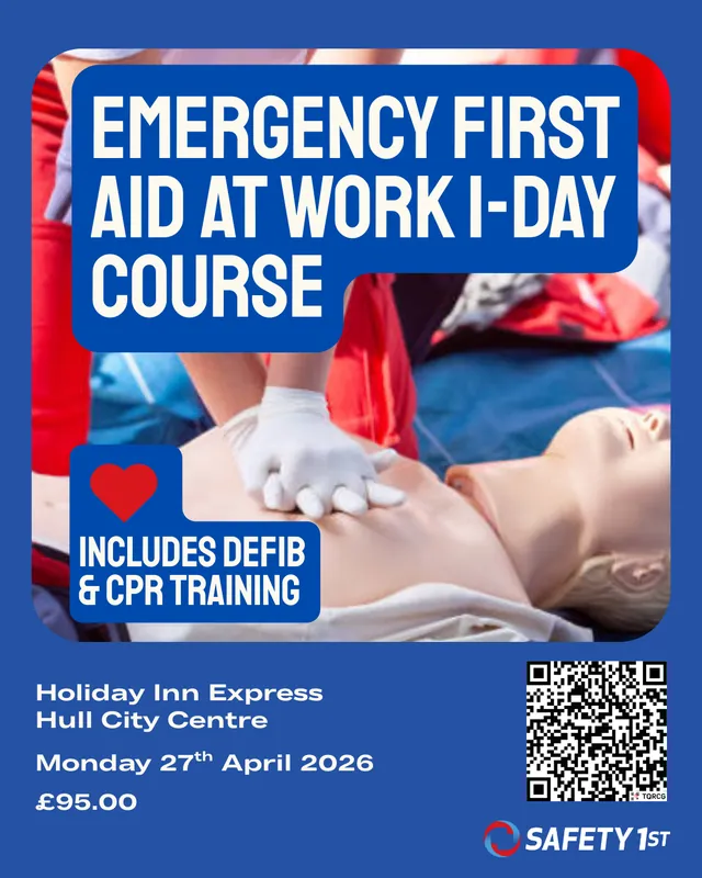 EMERGENCY FIRST AID AT WORK ONE-DAY COURSE - HOLIDAY INN EXPRESS HULL CITY CENTRE